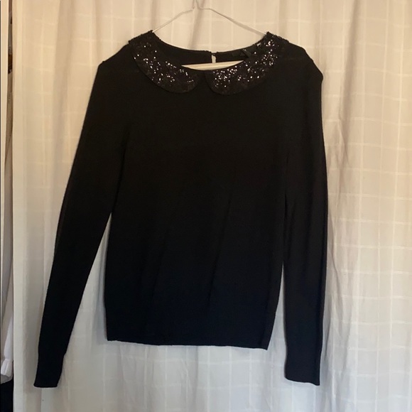 H&M SPARKLY COLLAR SWEATER - Picture 1 of 4